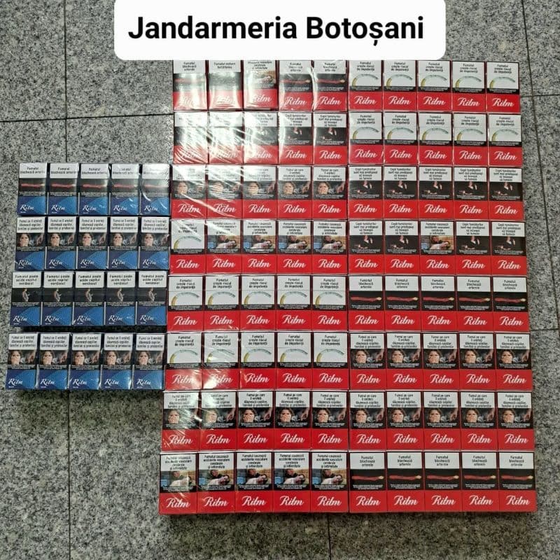 Femeie depistată de jandarmi cu 200 de pachete de țigări de contrabandă, amendată cu 20.000 de lei