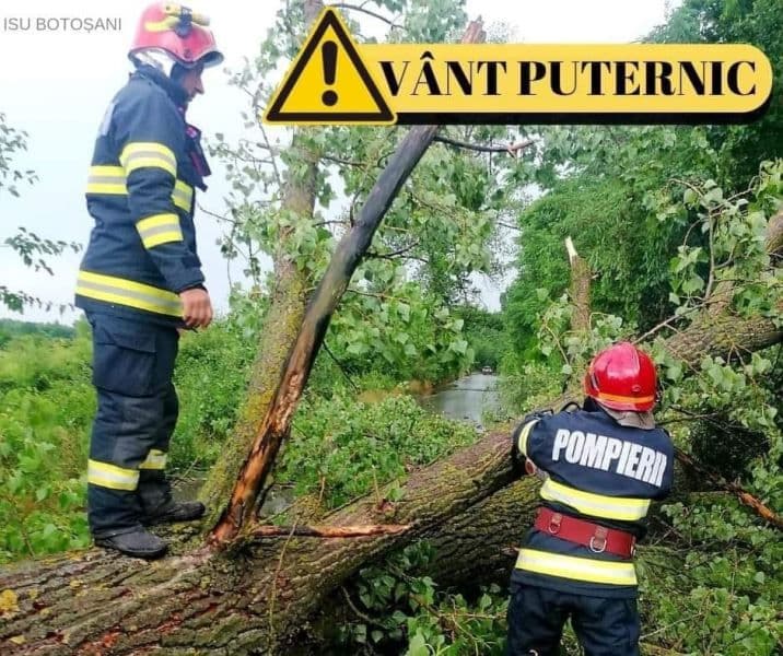 Cod galben de vânt pentru județul Botoșani