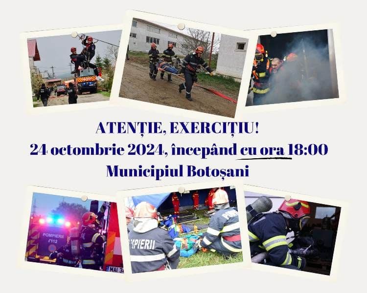 EXERCIȚIU: intervenție în cazul unei explozii urmată de incendiu la o fabrică de alcool din municipiul Botoșani