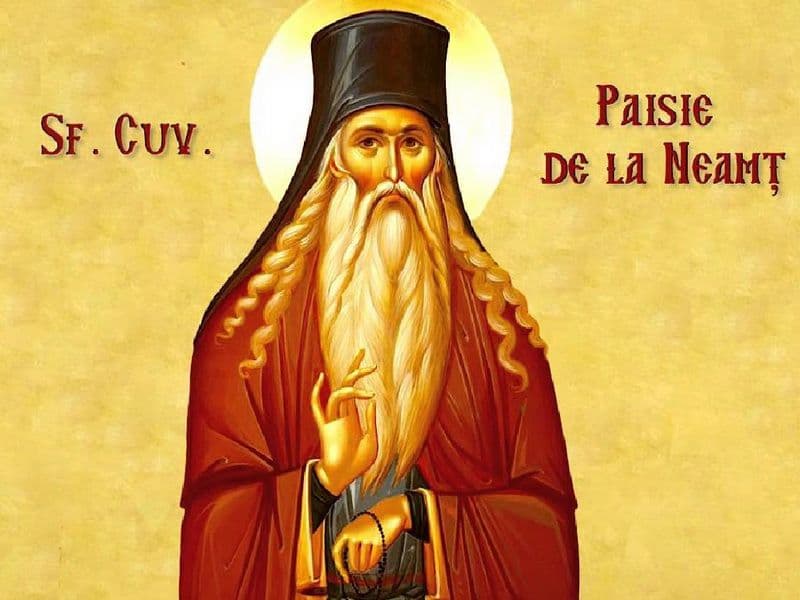 SINAXAR – 15 Noiembrie – Sfântul Cuvios Paisie de la Neamţ; Sfinţii Mucenici şi Mărturisitori: Gurie, Samona şi Aviv diaconul
