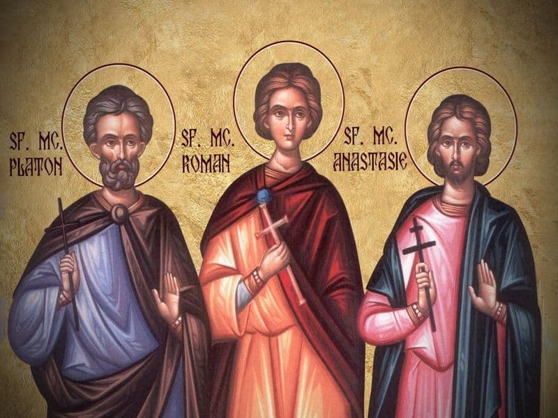 SINAXAR – 18 Noiembrie – Sfinţii Mucenici Platon, Roman şi Zaheu