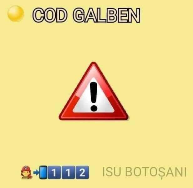 Meteorologii au emis o atenționare COD GALBEN de ninsori și intensificări ale vântului pentru județul Botoșani