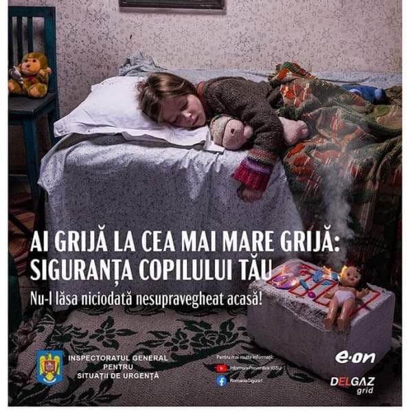 Aveți grijă de copiii dumneavoastră! Nu îi lăsați singuri în locuință cu sobele aprinse!