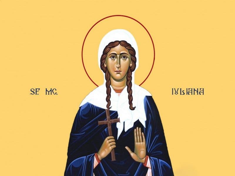 SINAXAR – 21 Decembrie – Sf. Mc. Iuliana din Nicomidia; Sf. Mc. Temistocle