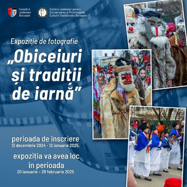 Expoziție de fotografie „Obiceiuri și tradiții de iarnă” organizată de Centrul Județean pentru Conservarea și Promovarea Culturii Tradiționale Botoșan