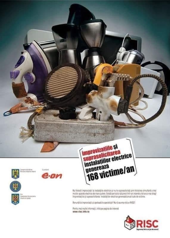 ISU Botoșani: Atenție la utilizarea electrocasnicelor!