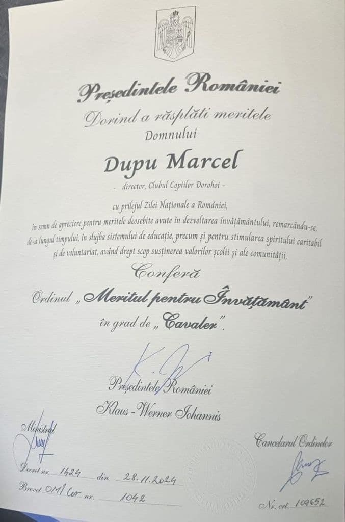 Marcel Dupu_Cavaler_merit invatamant_03