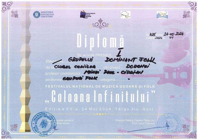 PREMIUL I - DOMINANT FOLK- Festivalul National Coloana Infinitului Targu Jiu - 2024.jpeg