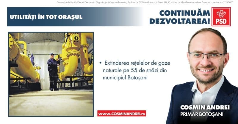 utilitati in tot orasul gaze