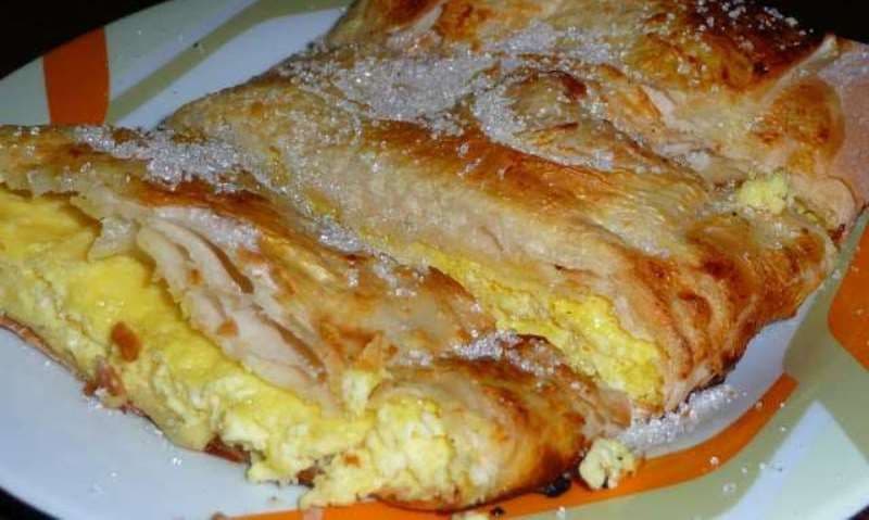 Ștrudel cu brânză dulce