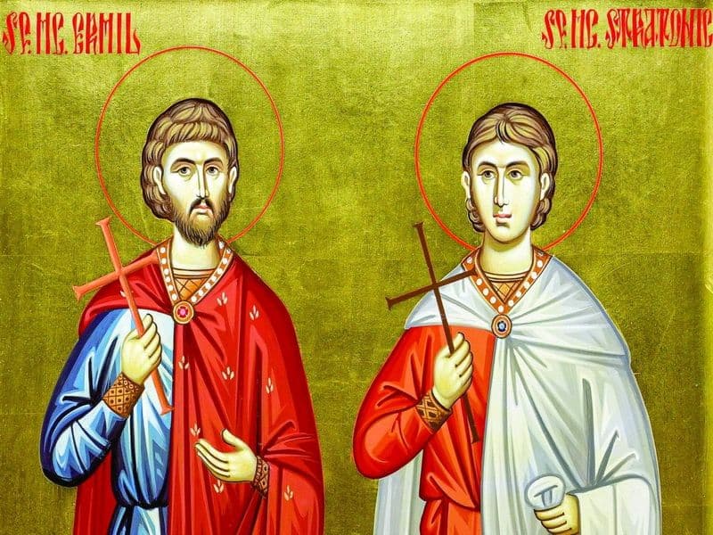 SINAXAR – 13 Ianuarie – Sf. Mc. Ermil şi Stratonic; Sf. Ier. Iacob, Episcop de Nisibe