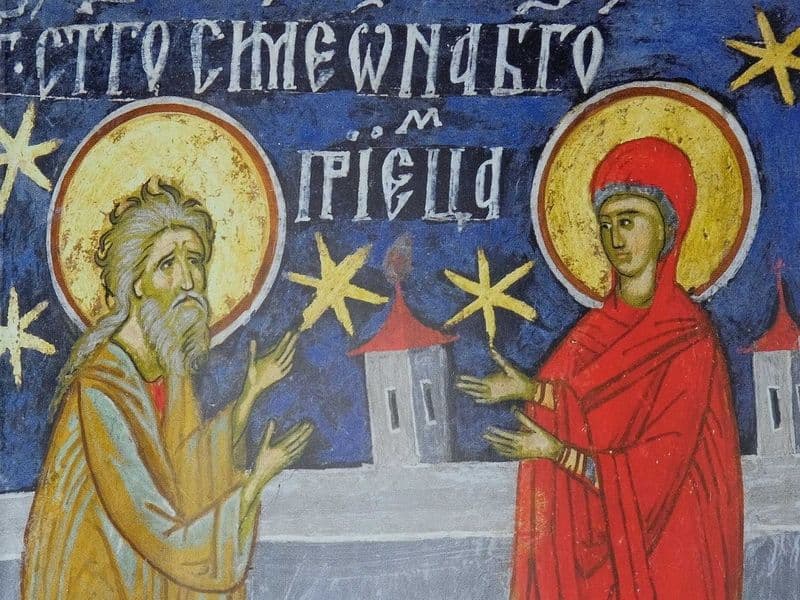 SINAXAR – 3 Februarie – Sfântul şi Dreptul Simeon, primitorul de Dumnezeu; Sfânta Prorociţă Ana