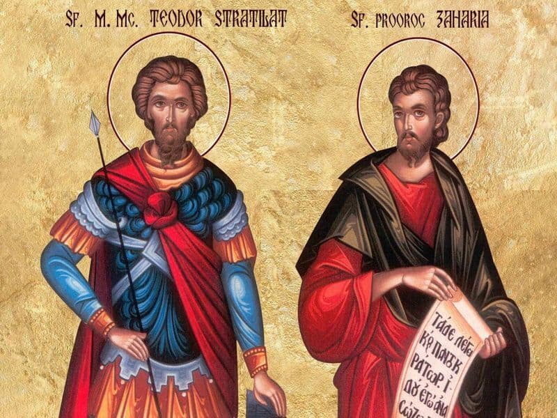 SINAXAR – 8 Februarie – Sf. Mare Mc. Teodor Stratilat; Sf. Proroc Zaharia
