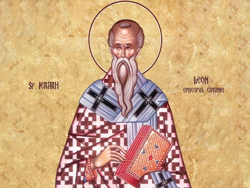 SINAXAR – 20 Februarie – Sf. Ier. Leon, episcopul Cataniei; Sf. Cuv. Visarion