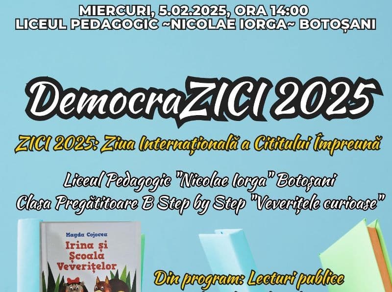 Lectura ne unește: Ziua Internațională a Cititului Împreună, celebrată la Botoșani