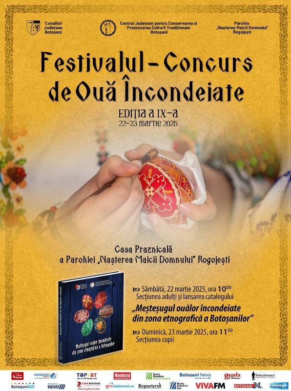 Festivalul - Concurs de Ouă Încondeiate, ediția a IX-a, organizat la Rogojești, Botoșani