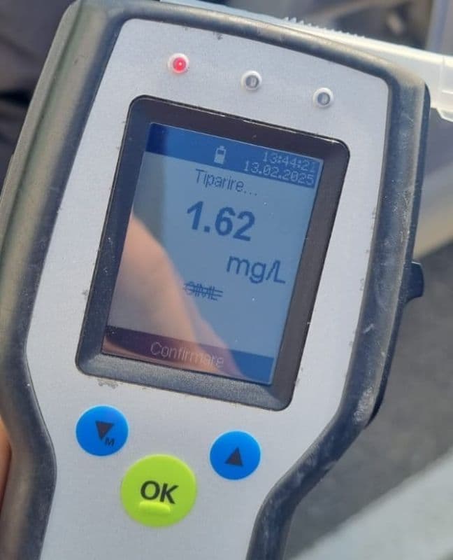 Șoferi cu alcoolemii uriașe depistați la volanul. Unul a fost reținut pentru 24 de ore