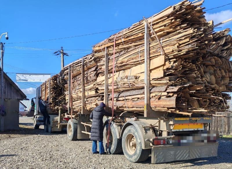 Peste 30 de metri cubi de material lemnos confiscat de polițiști