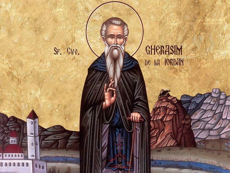 SINAXAR – 4 Martie – Sf. Cuv. Gherasim de la Iordan; Sf. Mc. Pavel şi sora sa Iuliana (Canonul Mare)