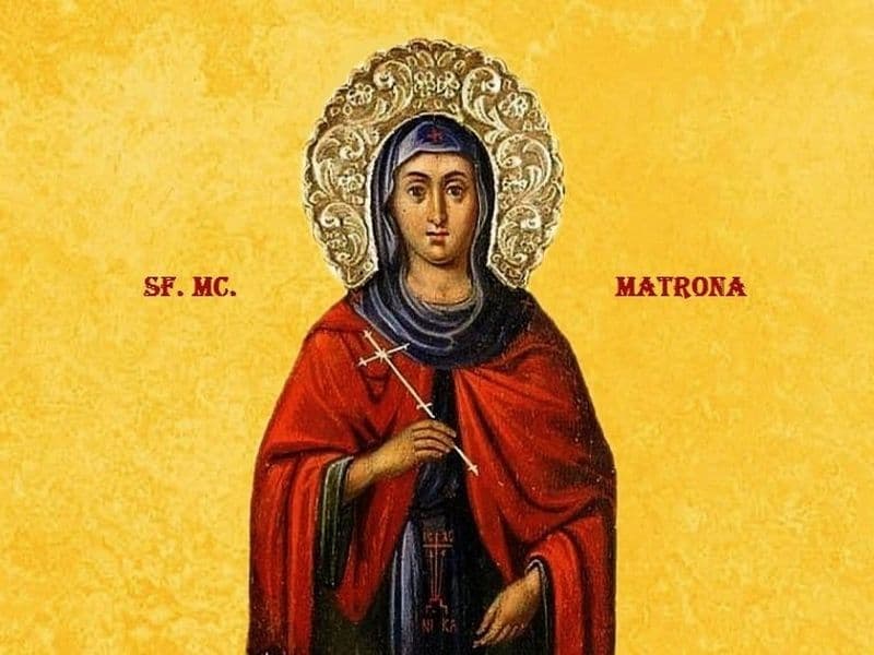 SINAXAR – 27 Martie – Sf. Mc. Matrona din Tesalonic; Sf. Mc. Filit şi Lidia, soţia sa, cu cei 4 fii ai lor