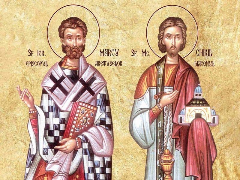 SINAXAR – 29 Martie – Sf. Sfinţiţi Mc. Marcu şi Chiril diaconul(Pomenirea celor adormiți)