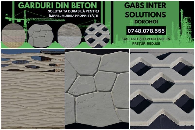 Garduri din beton produse de o companie din Dorohoi. Soluție durabilă pentru împrejmuirea proprietății