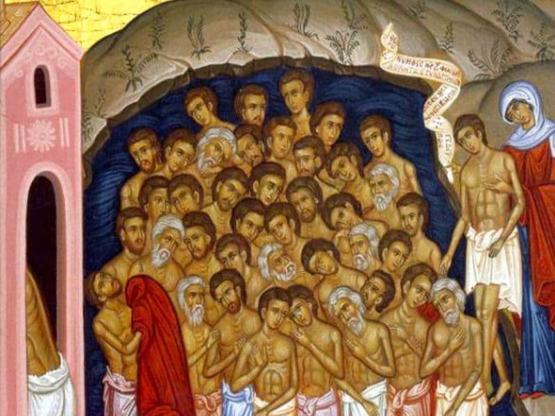 SINAXAR – 9 Martie – Sfinţii 40 de Mucenici din Sevastia (Duminica I din post, a Ortodoxiei)