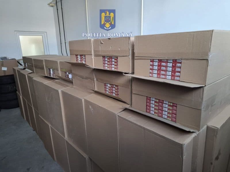 Tânăr reținut pentru 24 de ore. A fost depistat transportând peste 60.000 de pachete de țigarete