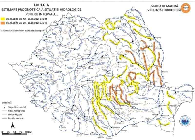 Continuă riscul de inundații pe râul Jijia și afluenții acestuia