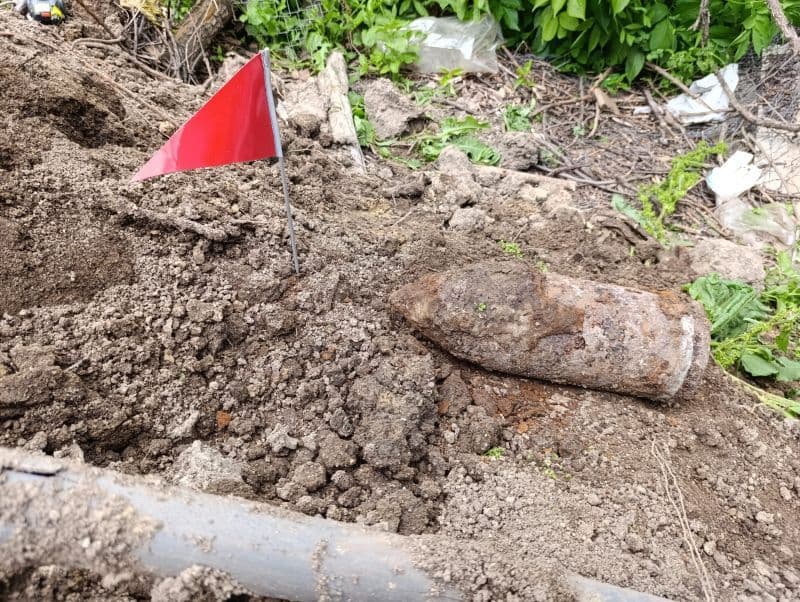 Proiectil descoperit într-o gospodărie din Ungureni