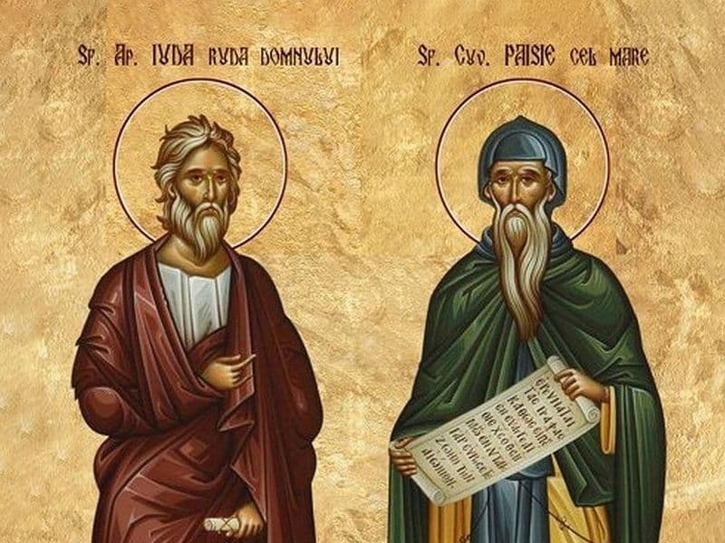 SINAXAR – 19 Iunie – Sfântul Apostol Iuda, rudenia Domnului; Sfântul Cuvios Paisie cel Mare 