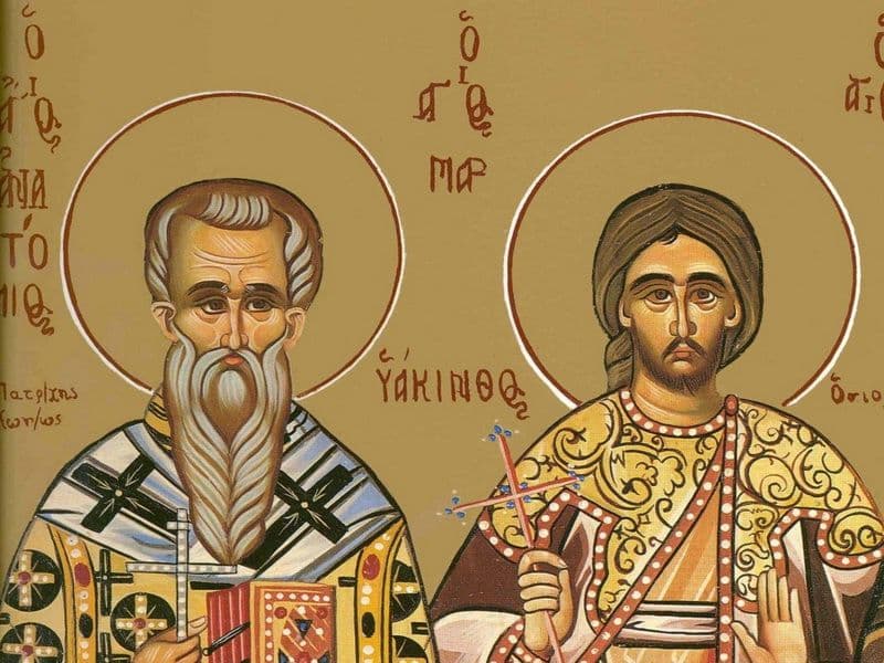 SINAXAR – 3 Iulie – Sfântul Mucenic Iachint; Sfântul Ierarh Anatolie, Patriarhul Constantinopolului