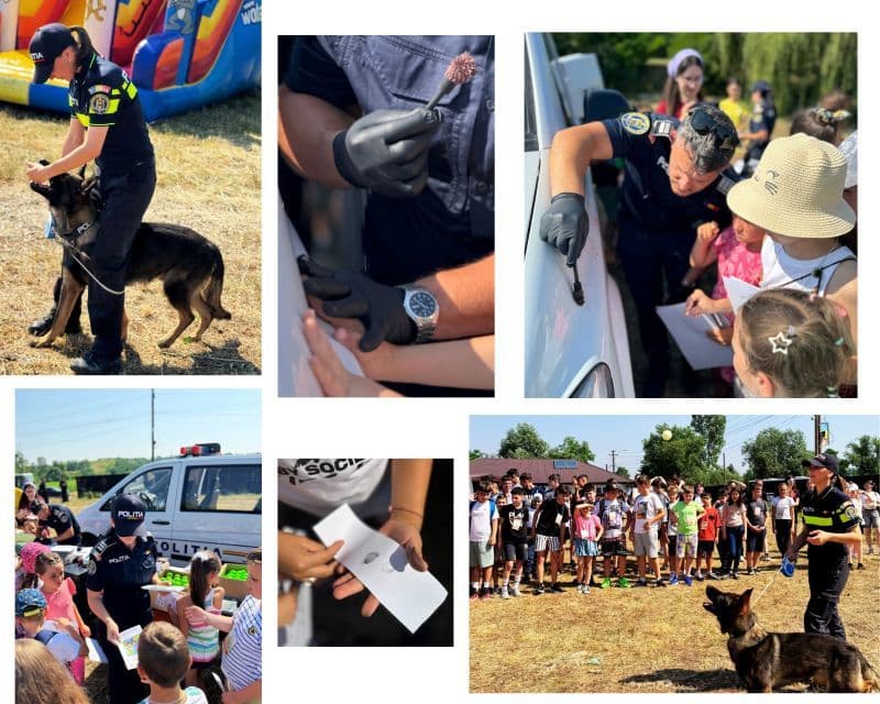 Polițiștii botoșăneni – alături de cei mici, în tabăra de vară organizată de Parohia „Învierea Domnului” din Dorohoi
