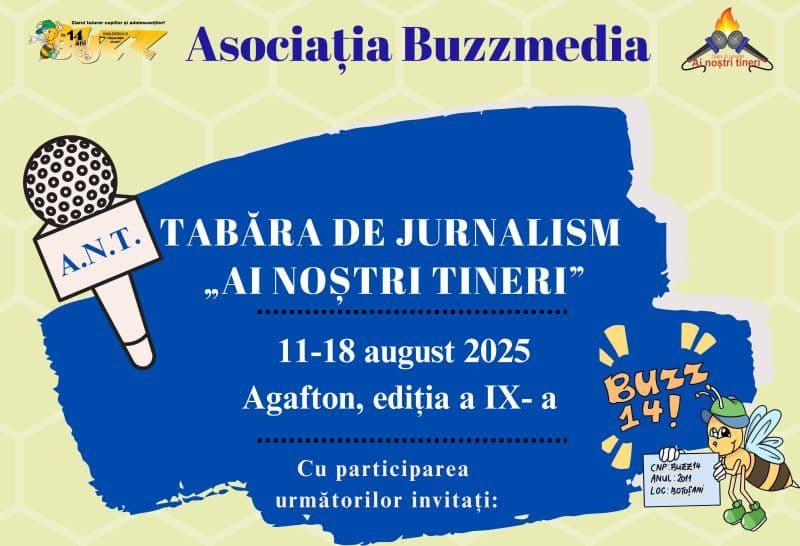 Tabăra de jurnalism „Ai noștri tineri”, la a IX-a ediție, la Agafton