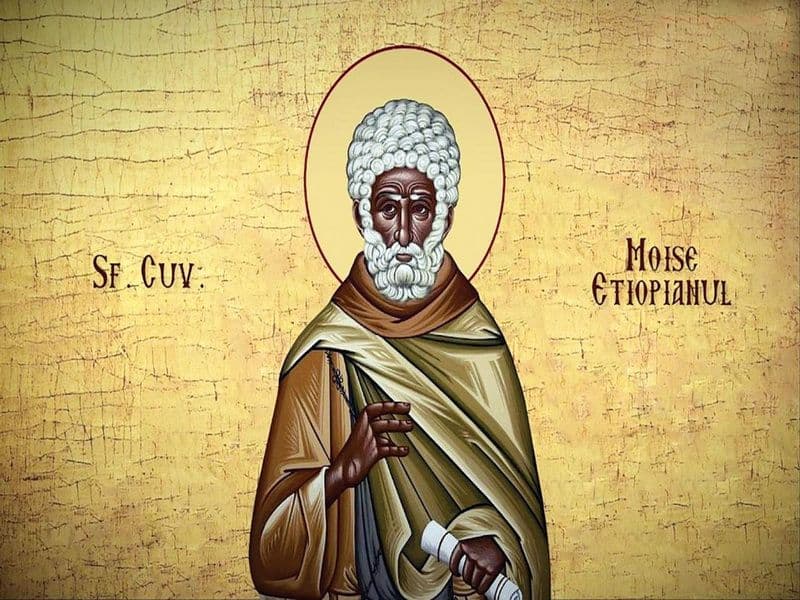 SINAXAR – 28 August –Sfântul Cuvios Moise Etiopianul; Dreptul Iezechia