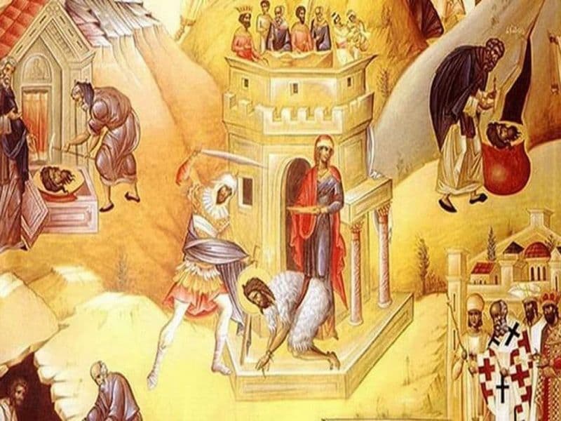 SINAXAR – 29 August –Tăierea capului Sfântului Proroc Ioan Botezătorul (Post)