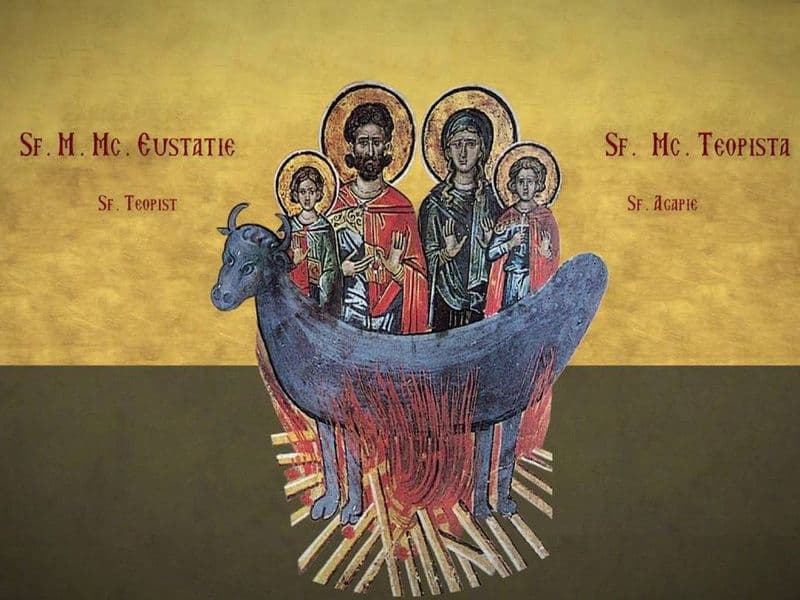 SINAXAR – 20 Septembrie – Sfinţii Mari Mucenici Eustație şi soţia sa, Teopista cu fiii lor
