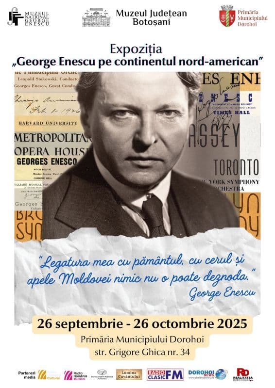 Expoziția „George Enescu pe continentul nord-american” la Dorohoi