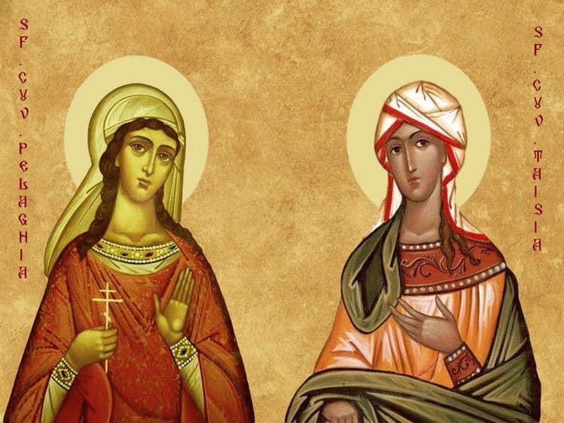 SINAXAR – 8 Octombrie – Sfintele Cuvioase Pelaghia şi Taisia