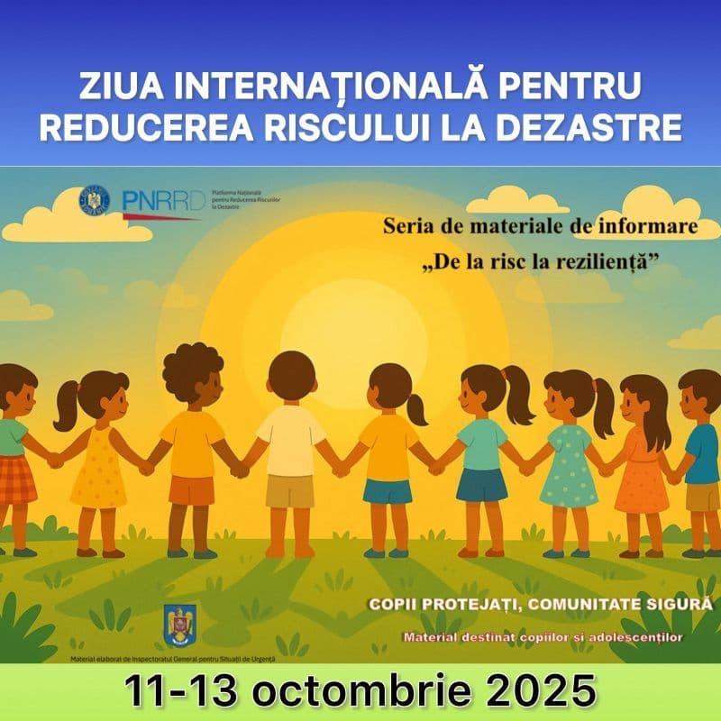 Ziua Internațională pentru Reducerea Riscului la Dezastre - „Copii protejați, comunitate mai sigură”