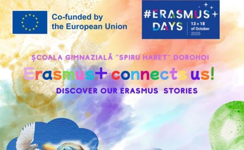 „Live our life, Inspire our future” – Școala Gimnazială „Spiru Haret” Dorohoi a sărbătorit Erasmus Days 2025 - FOTO