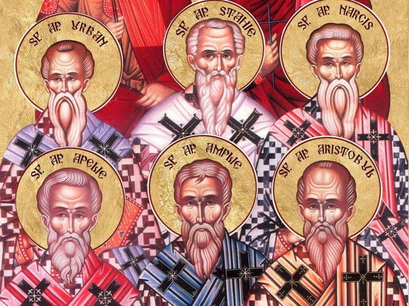 SINAXAR – 31 Octombrie – Sfinţii Apostoli Apelie, Stahie, Amplie, Urban, Aristobul şi Narcis