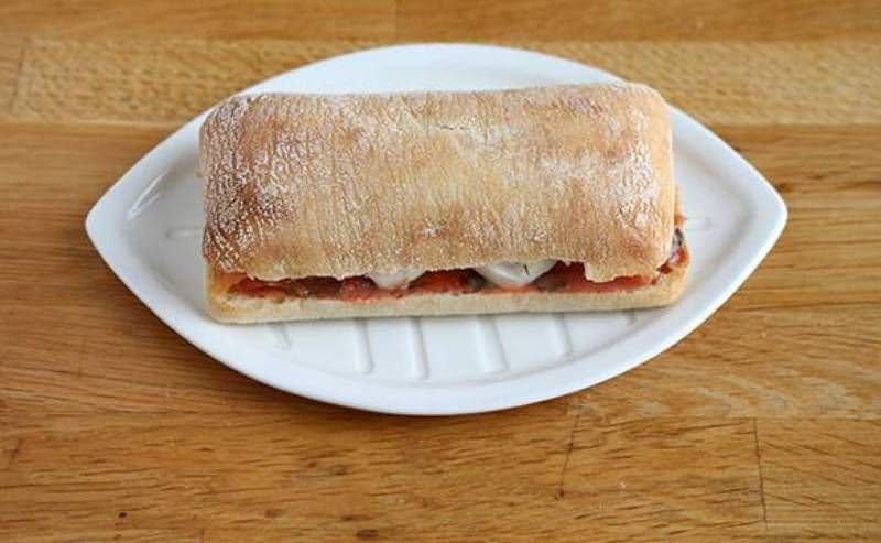 Panini cu somon și mozzarella
