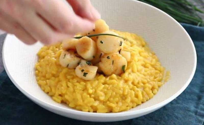 Risotto cu St Jacques și șofran
