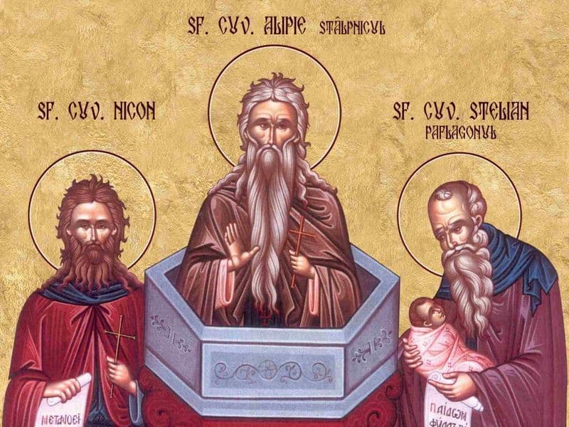SINAXAR – 26 Noiembrie – Sf. Cuv. Alipie Stâlpnicul, Nicon şi Stelian Paflagonul