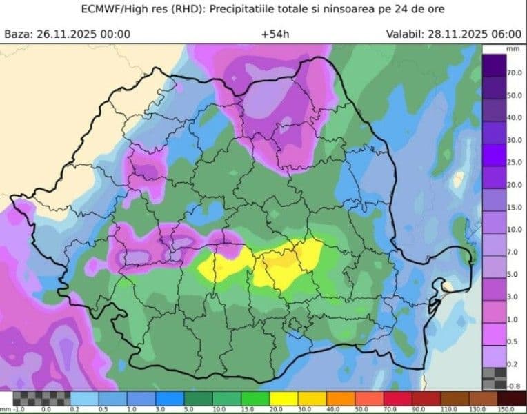 Ciclonul „ADEL” ajunge în România. Grecia este sub cod roșu de vreme severă. Harta zonelor afectate