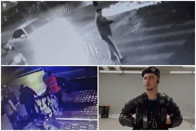 Primul ajutor acordat unui bărbat care a căzut pe o trecere de pietoni din Dorohoi de către un jandarm
