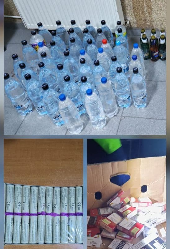 Țigarete, alcool și articole pirotehnice găsite de polițiștii din Ștefănești în cadrul unei acțiuni