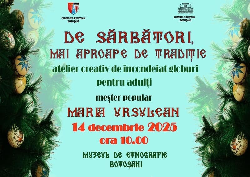 „De sărbători, mai aproape de tradiție” Ateliere creative de încondeiat globuri