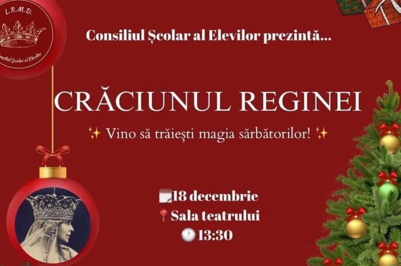 „Crăciunul Reginei” - Concert caritabil organizat de elevii Liceului „Regina Maria” Dorohoi